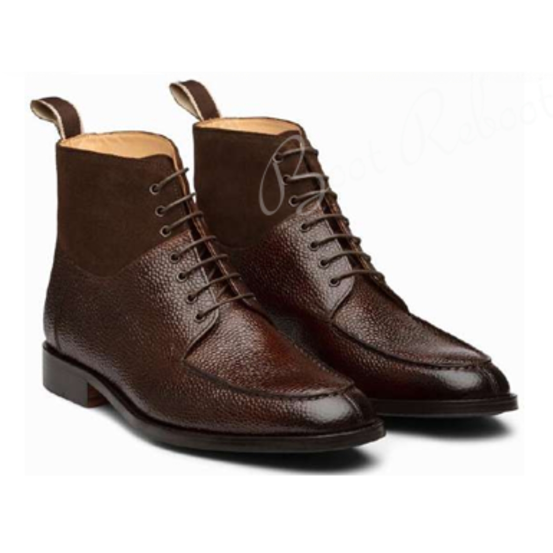 Leather Combination Boots Shoes